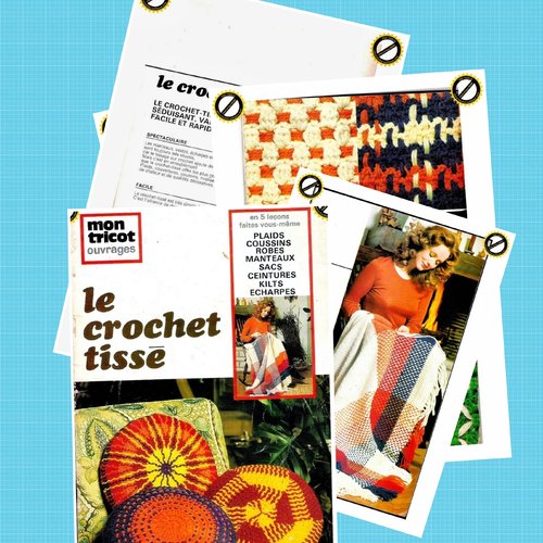 Rare.vintage ans 70.grande magazine pour crochet ,brodé tisser et modèles ,format pdf