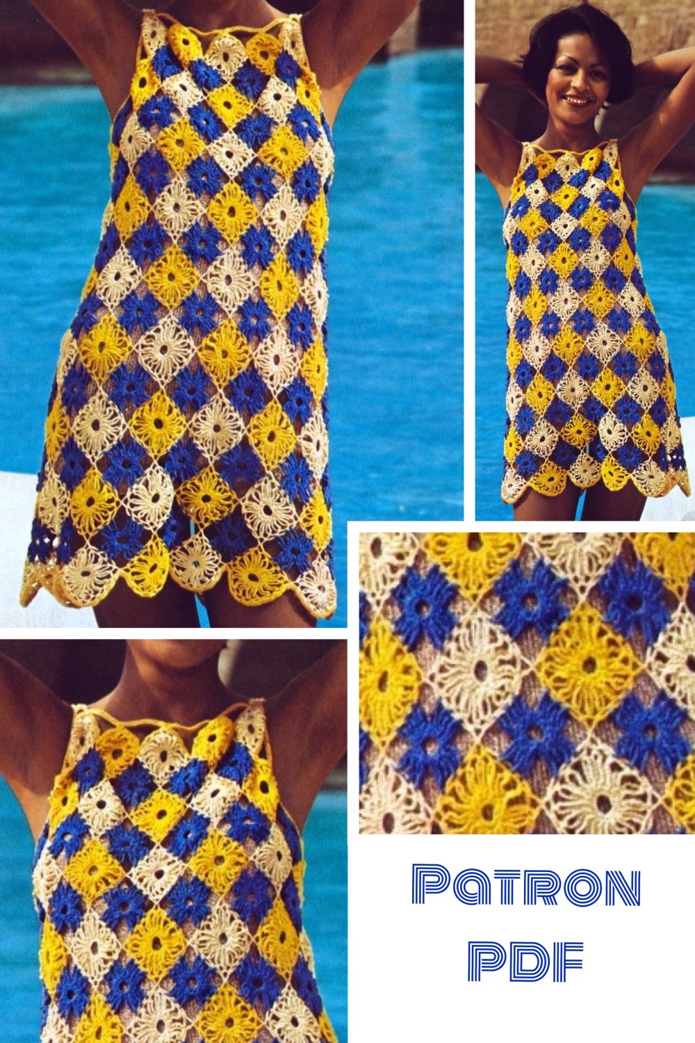 Modèle chic robe - tunique dentelles au crochet pour femme .patron  tutoriels français en format pdf - Un grand marché