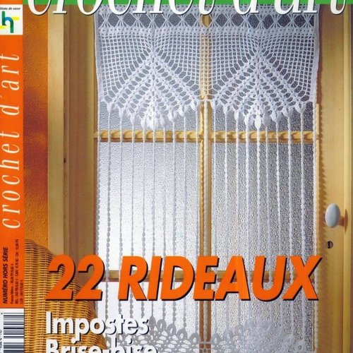 Magazine art crochet en format pdf modèles 22 rideaux au crochet coton blanc .tutoriels en français format pdf