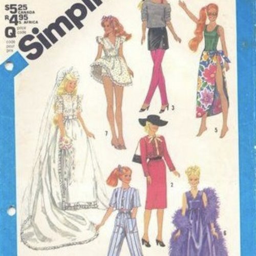 Magazine simplicity vintage en format pdf modèles vêtements barbie,  patron de couture-coupe,tutoriels français,anglais,pdf anglais