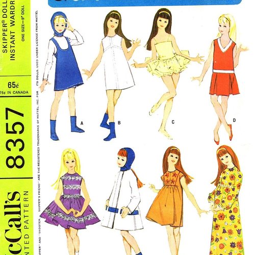 Magazine mccalls grafts ,vintage en format pdf modèles vêtements barbie,  patron de couture-coupe,tutoriels anglais,pdf