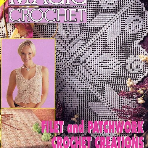 Magazine magique crochet,vintage pdf. modèles avec motifs au crochet  .patterns avec tutoriels en anglais format pdf