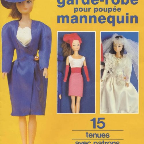 Vintage .magazine garde robe pour poupée mannequin en format pdf.modèle vêtements en accessoire en couture avec tutoriels français .