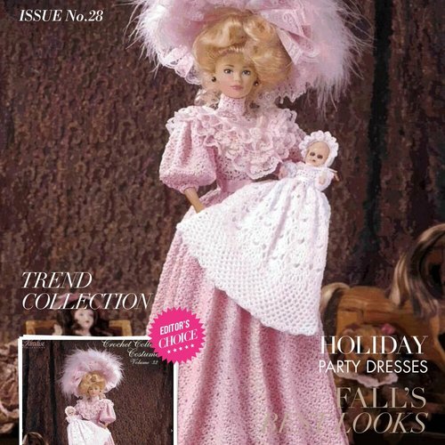 Modèles chic robe,accessoires ,robe baptême de bébé au crochet pour poupée barbie .pattern- tutoriels en anglais format pdf