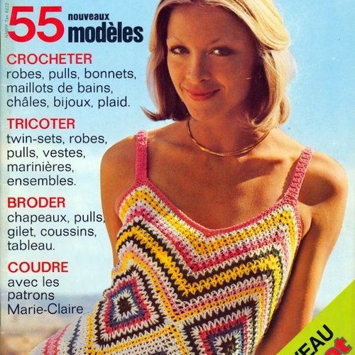 Rare.vintage ans 70.grande magazine mon tricot en format pdf .patrons avec tutoriels en français