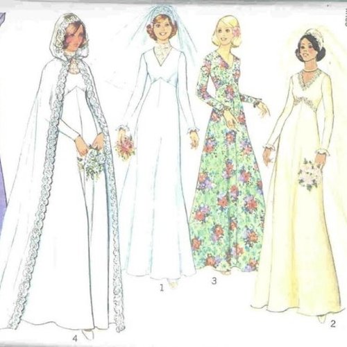Magazine simplicity vintage en format pdf modèles robe de mariage t16,  patron de couture-coupe,tutoriels anglais,pdf anglais