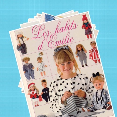 Magazine vintage français en format pdf.modeles vêtements en tricot ,couture,crochet  pour poupée.