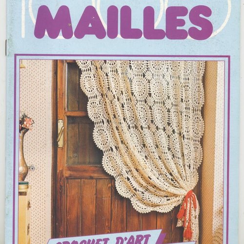 Vintage.magazine 1000 mailles en format pdf.modèles grands rideaux au crochet.patrons avec tutoriels français format pdf