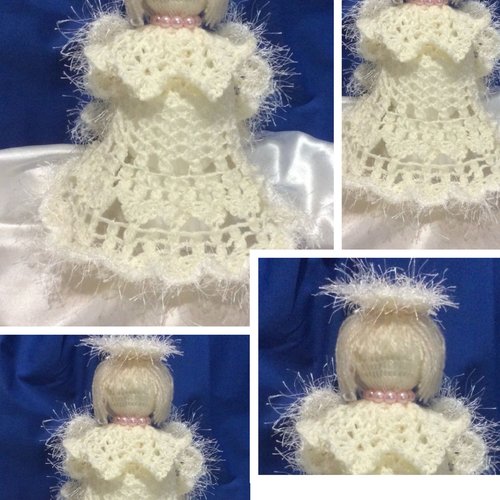 Modèle chic poupée angel de noël au crochet.format pdf