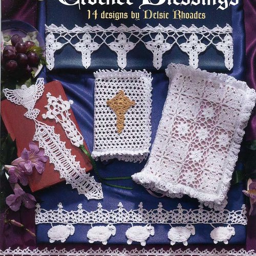 Magazine crochet blessings ,vintage pdf. modèles coton blanc au crochet .patterns, tutoriels anglais  format pdf
