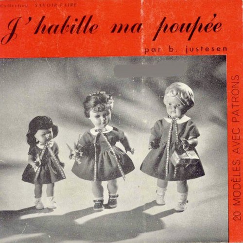 Vintage ans 60. grande magazine j’habille ma poupée en format pdf.modèles vêtements couture pour poupée