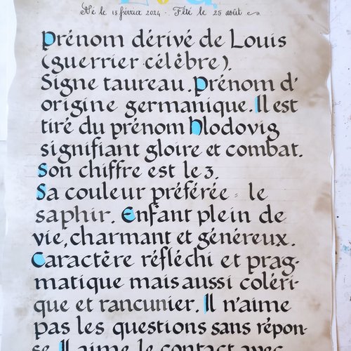 Calligraphie prénom personnalisée