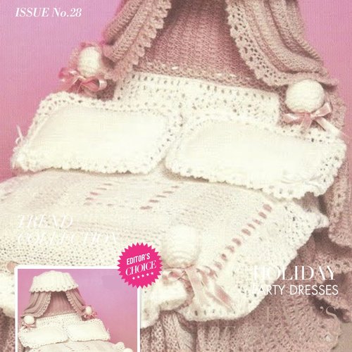 Petite livre pattern.modèle chic lit en tricot pour barbie  pour barbie.pattern,tutoriel en anglais format pdf