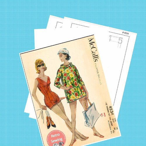 Magazine livre vintage ans 50 en format pdf.2 modeles vêtements pour couture.patterns anglais en format pdf