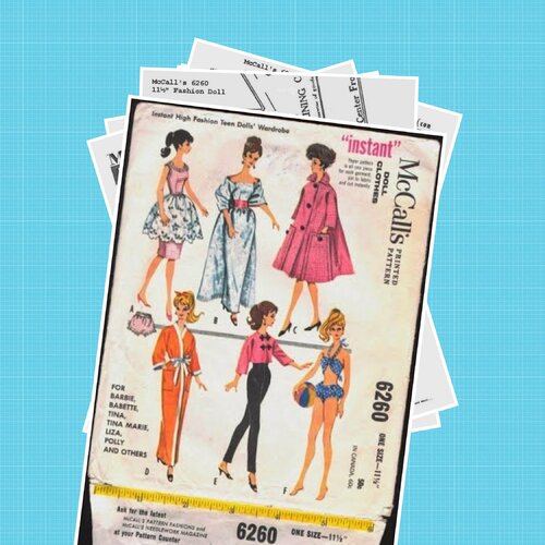 Magazine vintage pour couture barbie en format pdf . patterns,tutoriels anglais