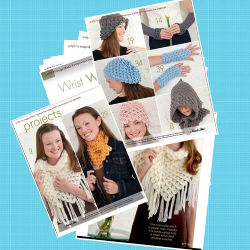 Magazine « accessoires en crocodile « en format pdf, modèles accessoires  au crochet  pour femme,fille.pattern,tutoriels anglais.