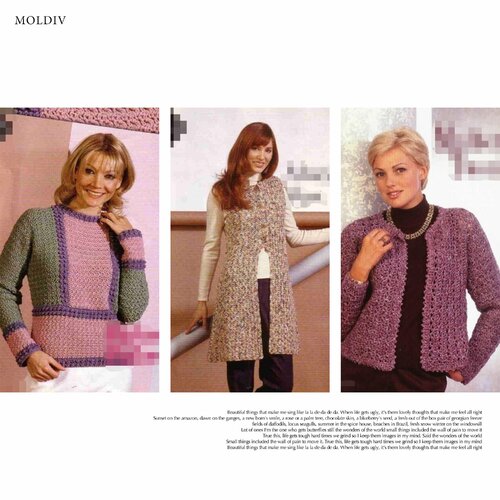 Vintage petite livre -patrones,pattern  en pdf, 3 modèles au crochet pour femme,patterns  tutoriels en anglais
