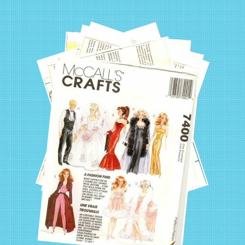 Grande magasine (72pages) vintage en format pdf.modeles coutures  pour poupée barbie