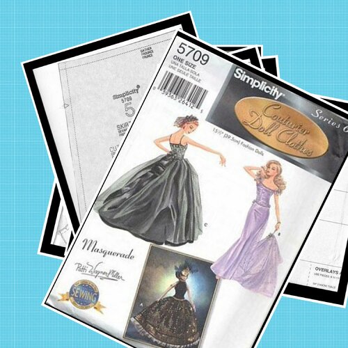 Grande magazine livre vintage ans 60 en format pdf.modeles vêtemets pour poupée, couture.patterns anglais en format pdf
