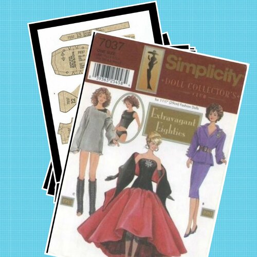 Magazine livre vintage ans 70 en format pdf.modeles vêtements poupée ,couture.patterns  anglais en format pdf