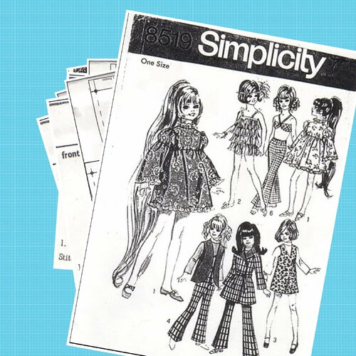 Magazine livre vintage ans 60 en format pdf.modeles vêtements pour barbie,couture.patterns anglais en format pdf