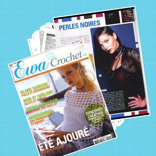 Magazine  « ewa crochet  » français en format pdf .modèles en photo,patrons, tutoriels en français.