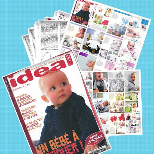 Magazine  « idéal » français en format pdf.modèles en photos pour bébé.patrons, tutoriels en français.