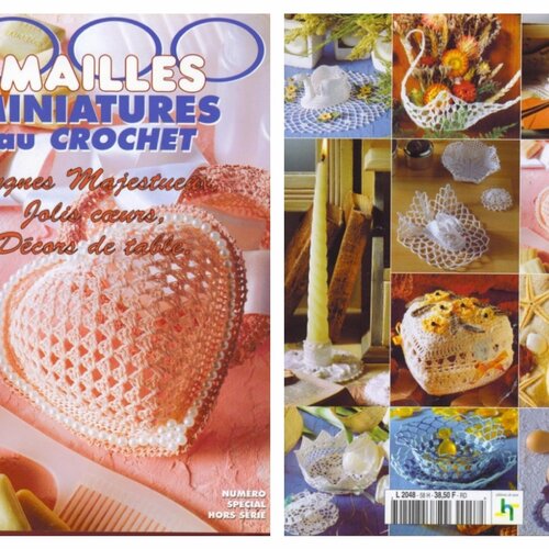 Magazine vintage français.modeles miniatures au crochet.patron,tutoriels français en format pdf