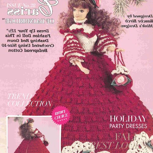 Modèles robe et accessoires,chic dentelle au crochet pour poupée barbie. tutoriels fabrication en anglais format pdf