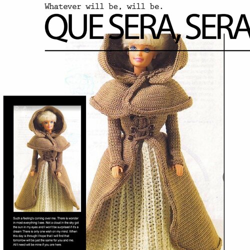 Modèles vêtements  hiver au crochet pour barbie.pattern tutoriels français en format pdf