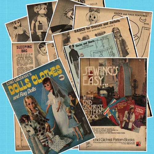 Grande magazine vintage ans70 ,modèles chic robes et accessoire ,couture pour poupée.patterns,tutoriels en anglais format pdf