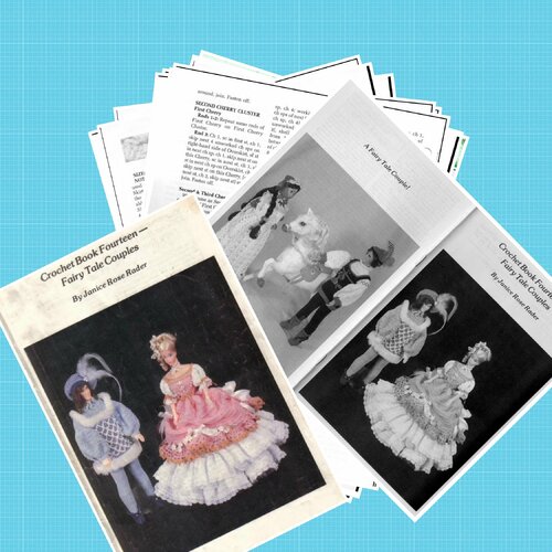 Magazine vintage anglais.modèles robe et accessoires au crochet pour barbie.pattern,tutoriels,pdf anglais.