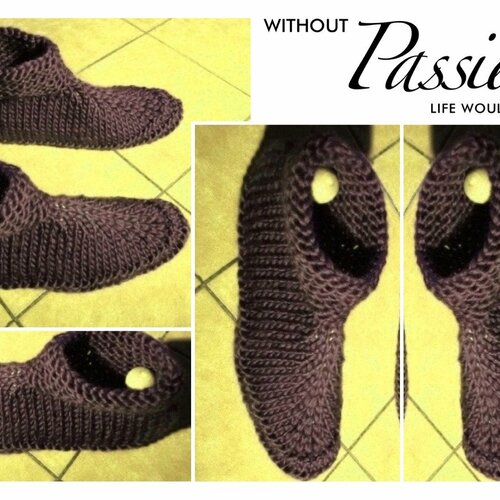 Modèle chaussons bottines en tricot pour femme.patron,pattern, tutoriels anglais,français en format pdf