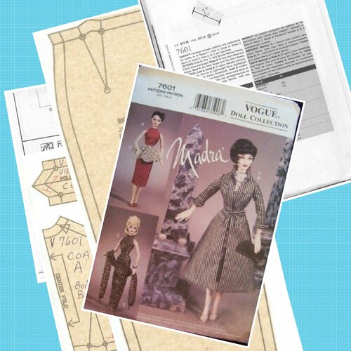 Magazine livre vintage ans 60 en format pdf.modeles vêtements pour poupée barbie ,couture.pattern,tutoriels anglais en format pdf