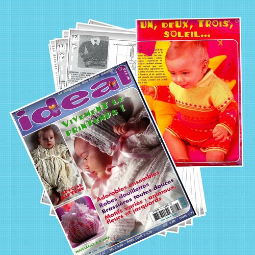 Magazine idéal français en format pdf .modèles vêtements de baptême  pour bébé.patrons, tutoriels en français.