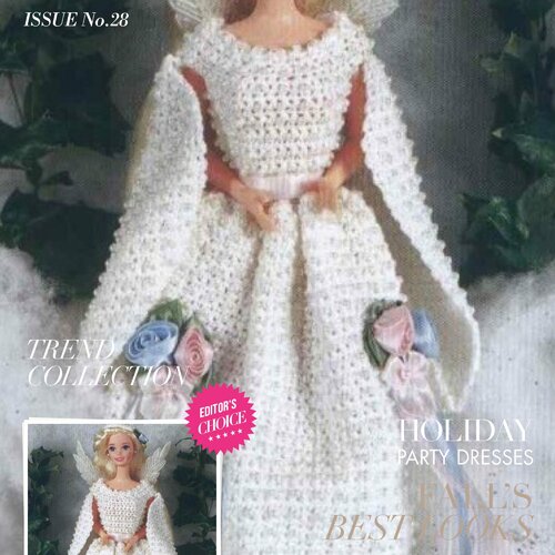 Modèles robe et accessoiré d’ange  au crochet pour barbie.pattern tutoriels anglais en format pdf