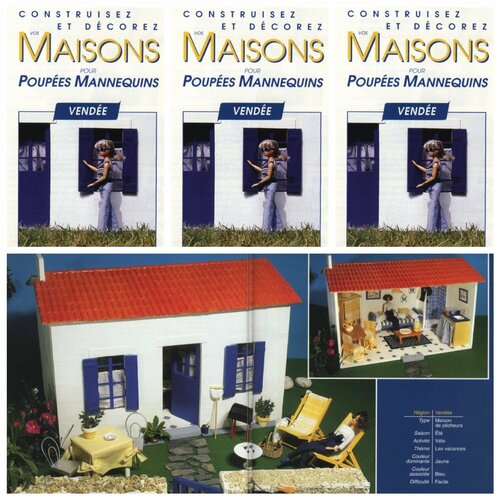 Magazine vintage « maisons vendée  pour poupée barbie « construction et décoration intérieur,tutoriels en français en format pdf