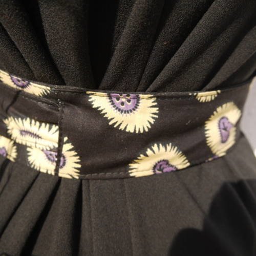 Obi ceinture style ceinture japon réalisée dans un wax africain - doublée noir