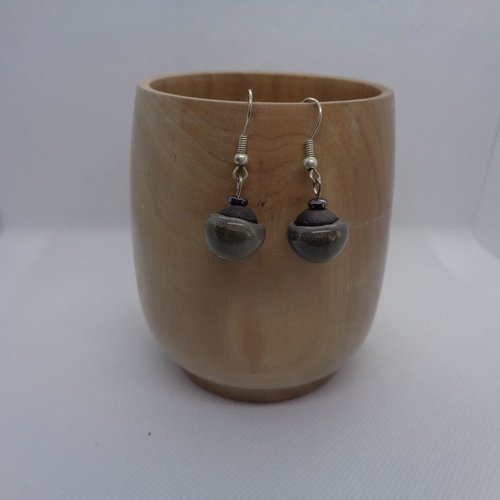 Boucles d'oreilles pendantes en céramique