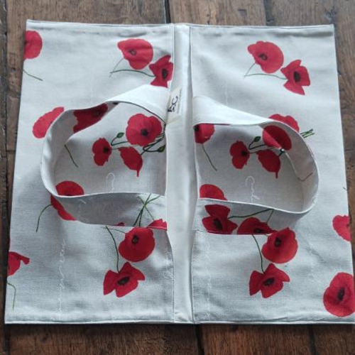 Sac à tarte coquelicots