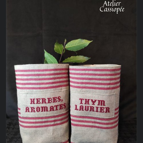 Un sac en lin pour mes herbes aromatiques
