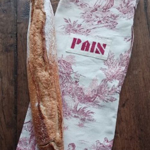 Sac à pain coton toile de jouy