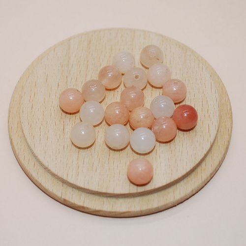Perle ronde en calcite 8mm pour création de bijoux, perle en véritable pierre naturelle vendu a l unite