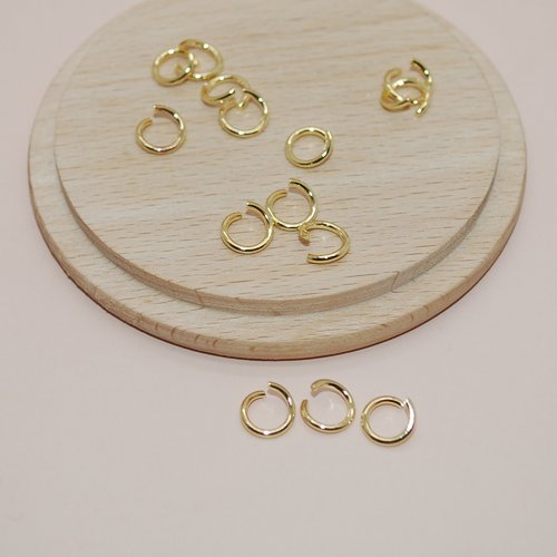 Lot de 20 anneaux de jonction en acier inoxydable doré 8mm jauge 1.2mm pour création de bijoux v2, lot anneaux 8mm