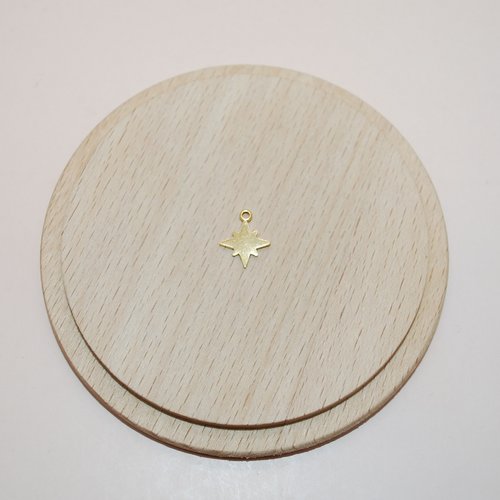 Mini breloque mini étoile du nord en acier inoxydable doré 11mm pour création de bijoux