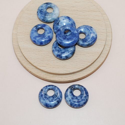 Donuts en jaspe pour création de bijoux, pendentif donuts en pierre, vendu a l unite