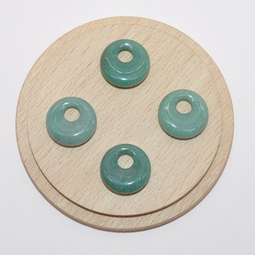 Donuts en aventurine pour création de bijoux, pendentif donuts en pierre, vendu a l unite