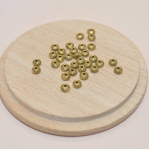 Lot de 20 perles séparatrices dorées pour création de bijoux, perles 5mm perdo2002/5mm