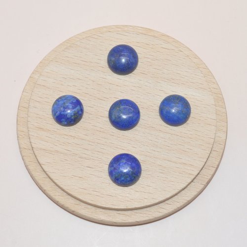 Cabochon en pierre lapis lazuli 12mm pour création de bijoux - cabochon rond - vendu a l unite