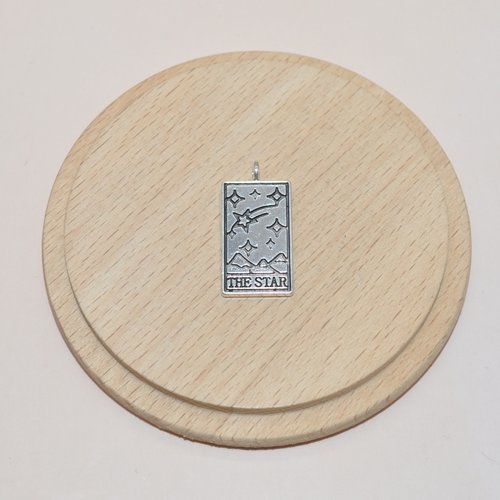 Pendentif the star - l'étoile du tarot argent pour création de bijoux, breloque étoile argent